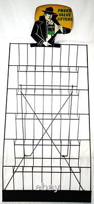 Vintage Rare Bardahl Oil Additive Can Store Display Metal Sign with 3ft Rack