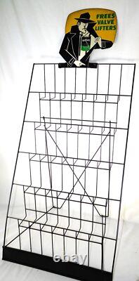 Vintage Rare Bardahl Oil Additive Can Store Display Metal Sign with 3ft Rack