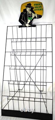 Vintage Rare Bardahl Oil Additive Can Store Display Metal Sign with 3ft Rack