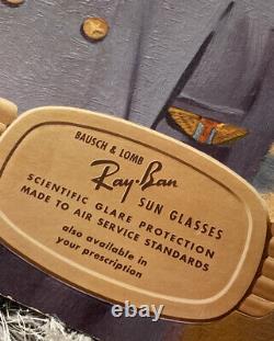 Vintage Ray Ban Advertising Sign Store Display Aviator Sunglasses 1941 Air Lines
