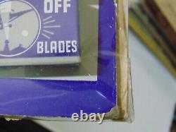 Vintage Razor Blade Full Store Display Advertising Rack Take Off Airplane Shave