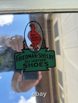 Vintage Red Goose Shoes Sign Store Mirror