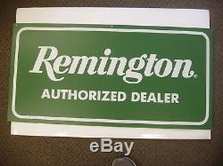 Vintage Remington Authorized Dealer two sided Plastic Store Display sign