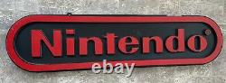 Vintage Retro 4ft Nintendo Store Display Sign Black & Red 1980s