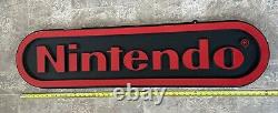 Vintage Retro 4ft Nintendo Store Display Sign Black & Red 1980s