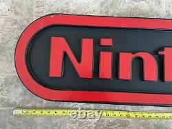 Vintage Retro 4ft Nintendo Store Display Sign Black & Red 1980s