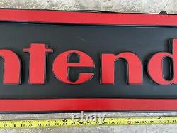 Vintage Retro 4ft Nintendo Store Display Sign Black & Red 1980s