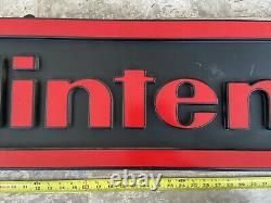 Vintage Retro 4ft Nintendo Store Display Sign Black & Red 1980s