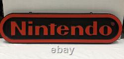 Vintage Retro Nintendo Store Display Sign Black & Red 1980s