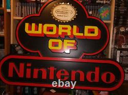 Vintage Retro Nintendo Store Display Sign Black & Red 1980s