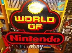 Vintage Retro Nintendo Store Display Sign Black & Red 1980s