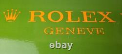 Vintage Rolex Luxury Watches Porcelain Fancy Store Display Gas Pump Service Sign