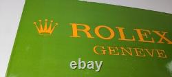 Vintage Rolex Luxury Watches Porcelain Fancy Store Display Gas Pump Service Sign