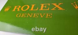 Vintage Rolex Luxury Watches Porcelain Fancy Store Display Gas Pump Service Sign