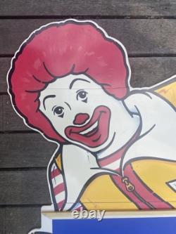 Vintage Ronald McDonald Life size Happy Meal In-Store Display Sign 5' Tall RARE