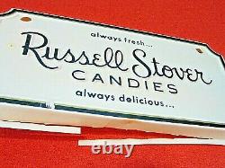 Vintage Russell Stover Candies Lighted Store Display Sign Double Sided Works