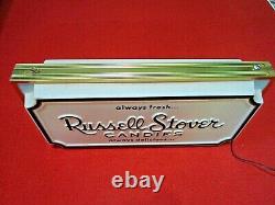 Vintage Russell Stover Candies Lighted Store Display Sign Double Sided Works