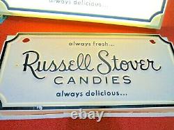 Vintage Russell Stover Candies Lighted Store Display Sign Double Sided Works