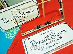 Vintage Russell Stover Candies Lighted Store Display Sign Double Sided Works