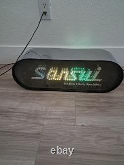 Vintage SANSUI Dealer DISPLAY SIGN Color Changing Lighted, Works, VERY RARE