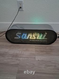 Vintage SANSUI Dealer DISPLAY SIGN Color Changing Lighted, Works, VERY RARE