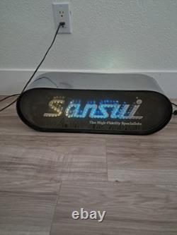 Vintage SANSUI Dealer DISPLAY SIGN Color Changing Lighted, Works, VERY RARE