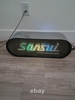 Vintage SANSUI Dealer DISPLAY SIGN Color Changing Lighted, Works, VERY RARE