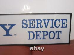 Vintage SONY SERVICE DEPOT & HITACHI Double Sided Lighted Store Display Sign 4