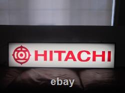 Vintage SONY SERVICE DEPOT & HITACHI Double Sided Lighted Store Display Sign 4
