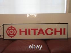 Vintage SONY SERVICE DEPOT & HITACHI Double Sided Lighted Store Display Sign 4
