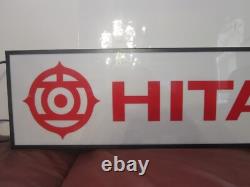 Vintage SONY SERVICE DEPOT & HITACHI Double Sided Lighted Store Display Sign 4