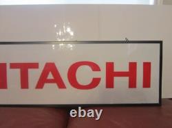 Vintage SONY SERVICE DEPOT & HITACHI Double Sided Lighted Store Display Sign 4