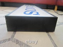 Vintage SONY SERVICE DEPOT & HITACHI Double Sided Lighted Store Display Sign 4