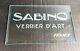 Vintage Sabino Verrier D'Art Glass Store Display Sign Dealer Plaque Very Rare