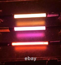 Vintage Salesman Sample Neon Sign Light Color Tubes Sample Display Case Working