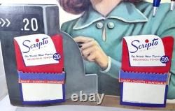 Vintage Scripto Mechanical Pencils Store Display Sign Witheasel 27 x 20