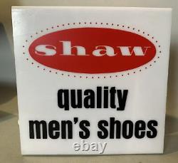 Vintage Shaw Quality Men's Shoes Light Up Advertising Store Display Sign