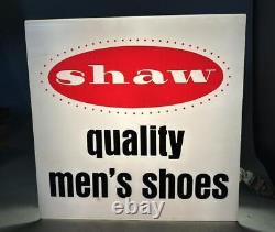 Vintage Shaw Quality Men's Shoes Light Up Advertising Store Display Sign