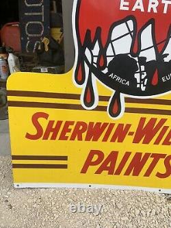 Vintage Sherwin Williams Paint Sign Original Porcelain Sign
