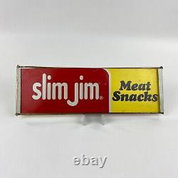 Vintage Slim Jim Meat Snacks Metal Sign Store Advertising Display Rack Top