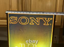 Vintage Sony Store Display Advertising Clock Point Of Sale Lighted Retail Sign