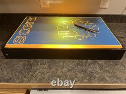 Vintage Sony Store Display Advertising Clock Point Of Sale Lighted Retail Sign