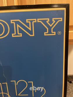 Vintage Sony Store Display Advertising Clock Point Of Sale Lighted Retail Sign