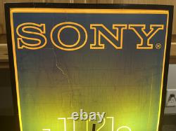 Vintage Sony Store Display Advertising Clock Point Of Sale Lighted Retail Sign