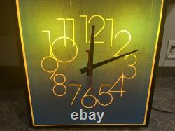 Vintage Sony Store Display Advertising Clock Point Of Sale Lighted Retail Sign