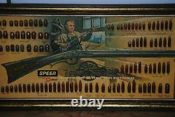 Vintage Speer Bullets 1976 Bicentennial Advertising Sign Kentucky Rifle