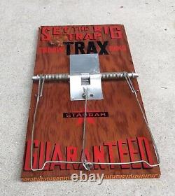 Vintage Starbar Set The Big Trap Store Display 12 x 24 Inch Rat Mouse Trap
