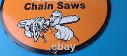 Vintage Stihl Chainsaw Sign Porcelain Metal Store Display Advertising Gas Sign