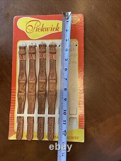 Vintage Store Display Sign Pickwick Leather Watch Band Straps Cowen Western