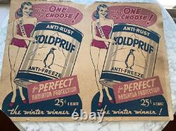 Vintage Store Display paper Advertising Choose Koldpruf Anti-freeze 2 sided